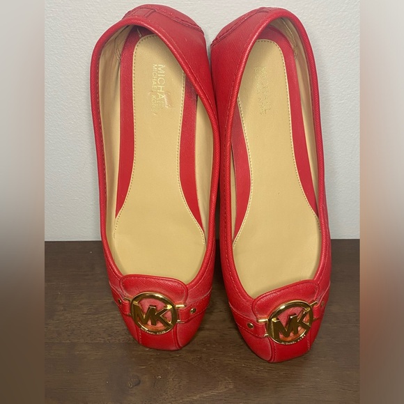 Michael Kors Red Moccasins with Gold Hardware ❤️✨ - Picture 3 of 6